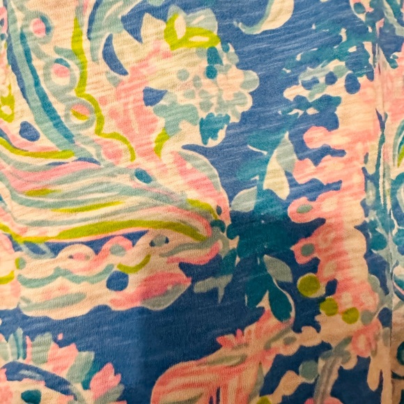 Lilly Pulitzer Gigi top in Zanzibar blue fish kiss - Picture 3 of 4
